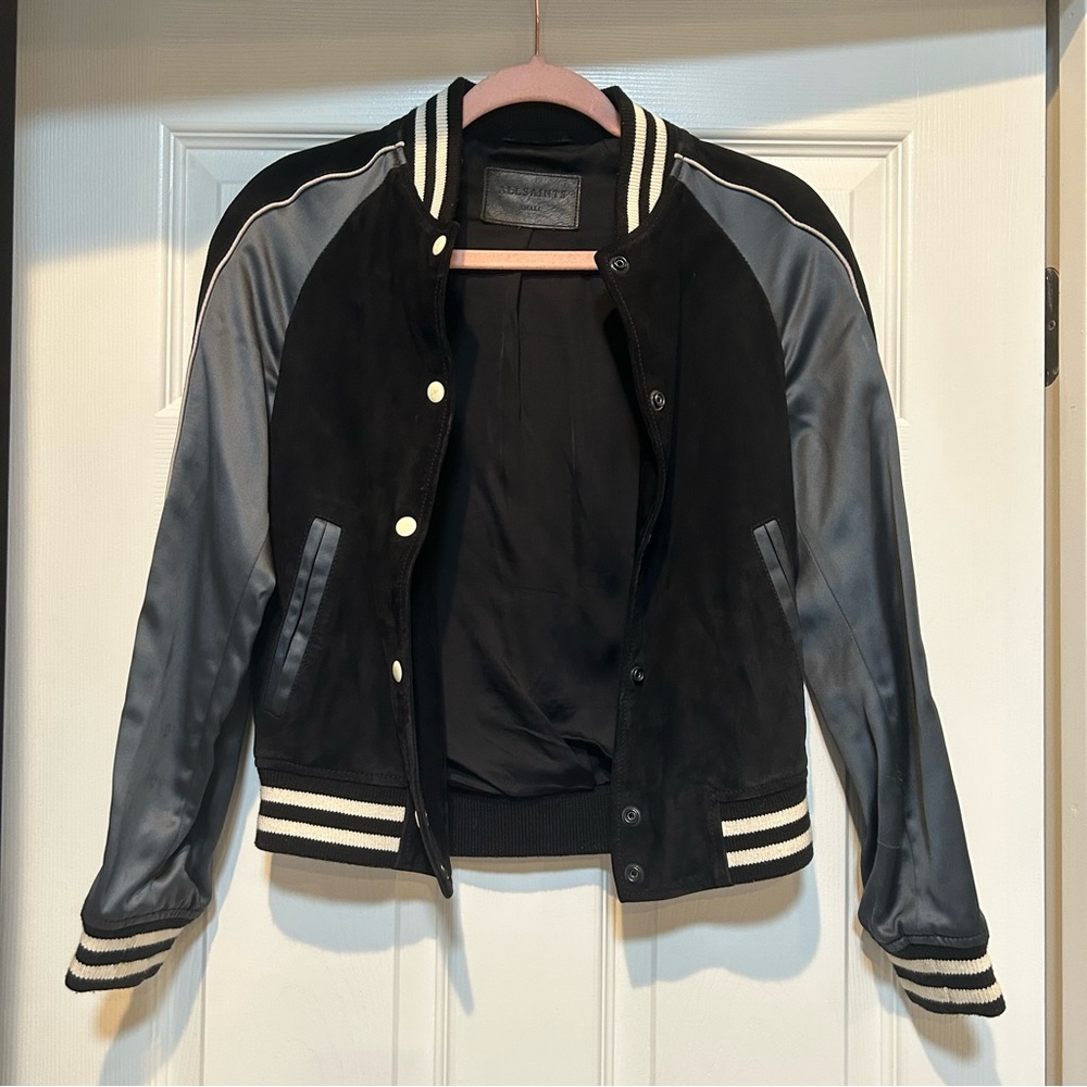 ⬇️AllSaints Women’s Epton Suede Bomber 🌺 - Picture 12 of 16
